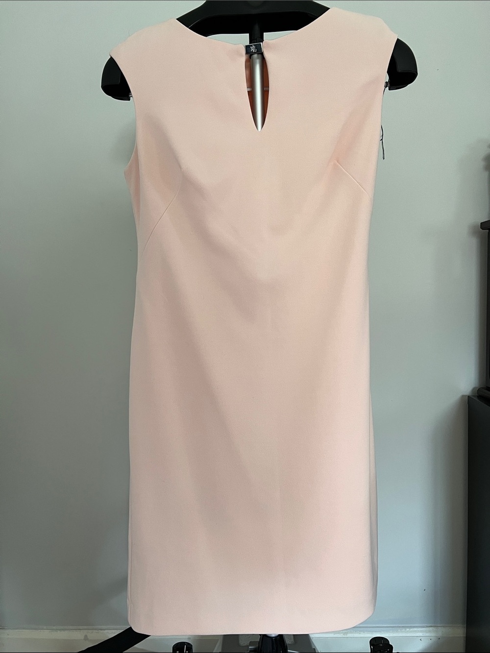 Ralph Lauren Blush Pink Sleeveless Midi Shift Dress